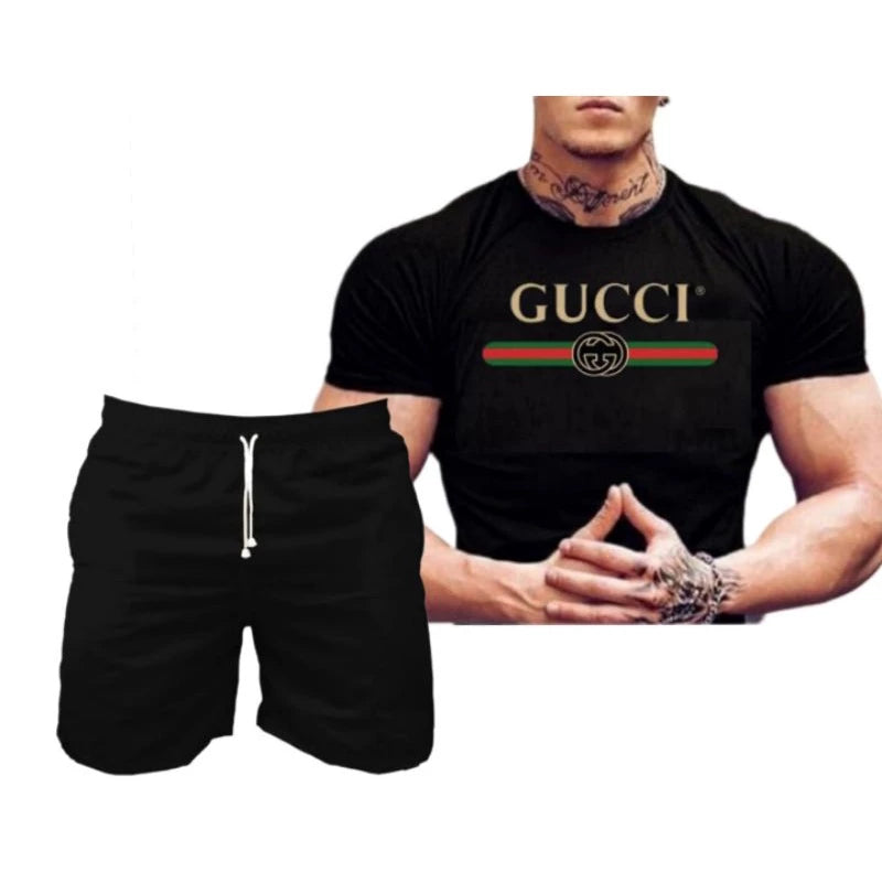 CONJUNTO GUCCI CAMISA E BERMUDA TACTEL MASCULINA