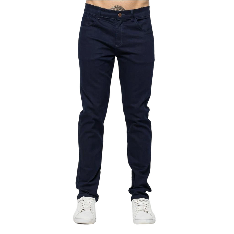 CALÇAS SARJA SLIM FIT MASCULINO