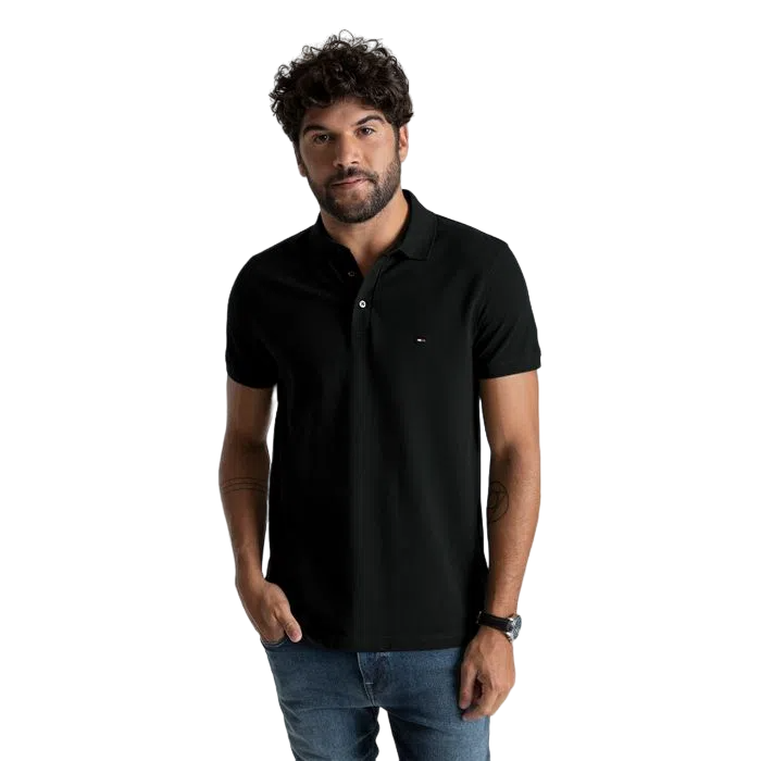 CAMISETA POLO MASCULINA TOMMY HILFIGER EDIÇÃO 1985 SLIM FIT