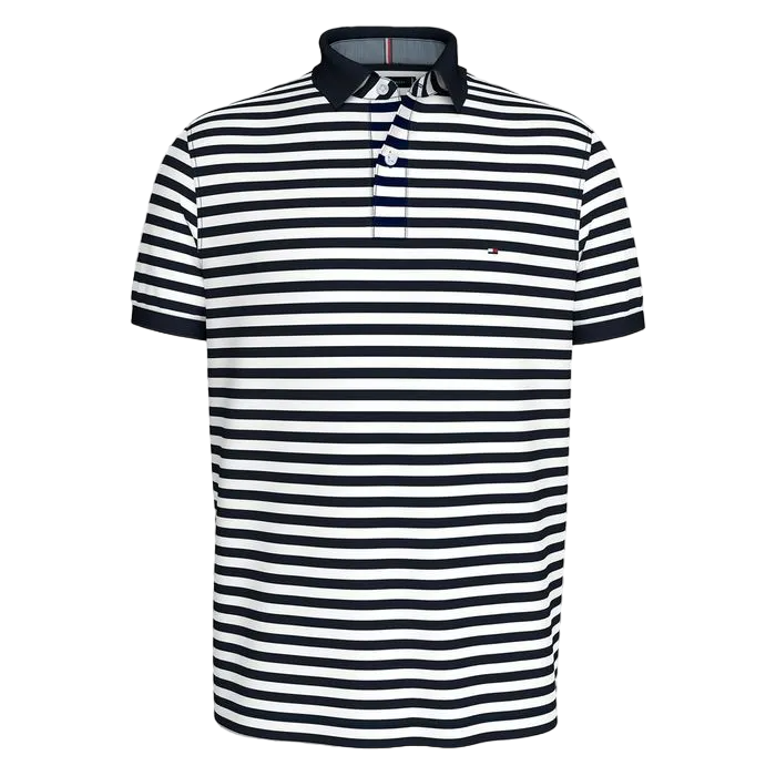 CAMISETA POLO MASCULINA TOMMY HILFIGER LISTRADA REGULAR FIT