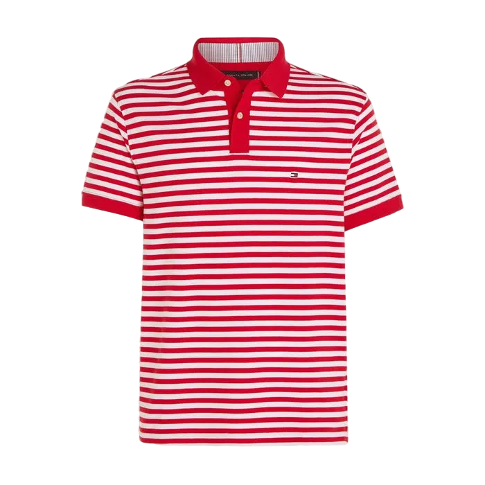 CAMISETA POLO MASCULINA TOMMY HILFIGER LISTRADA REGULAR FIT