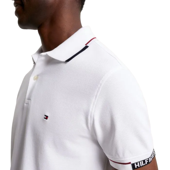 CAMISETA POLO MASCULINA PUNHO HILFIGER SLIM