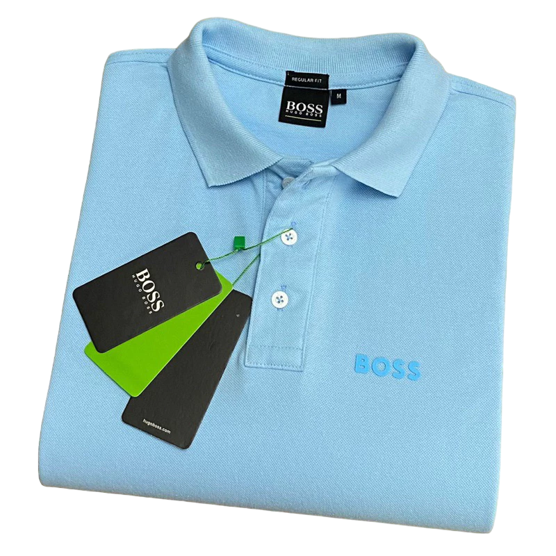 CAMISETA POLO MASCULINA HUGO BOSS MONOCROMÁTICA