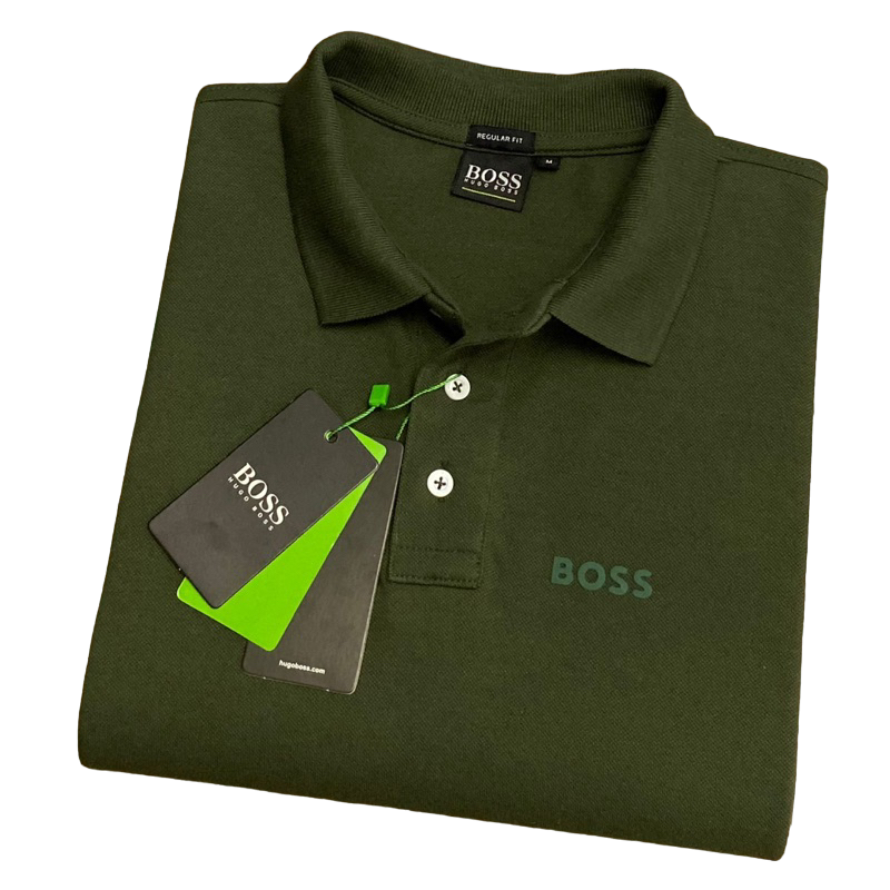 CAMISETA POLO MASCULINA HUGO BOSS MONOCROMÁTICA