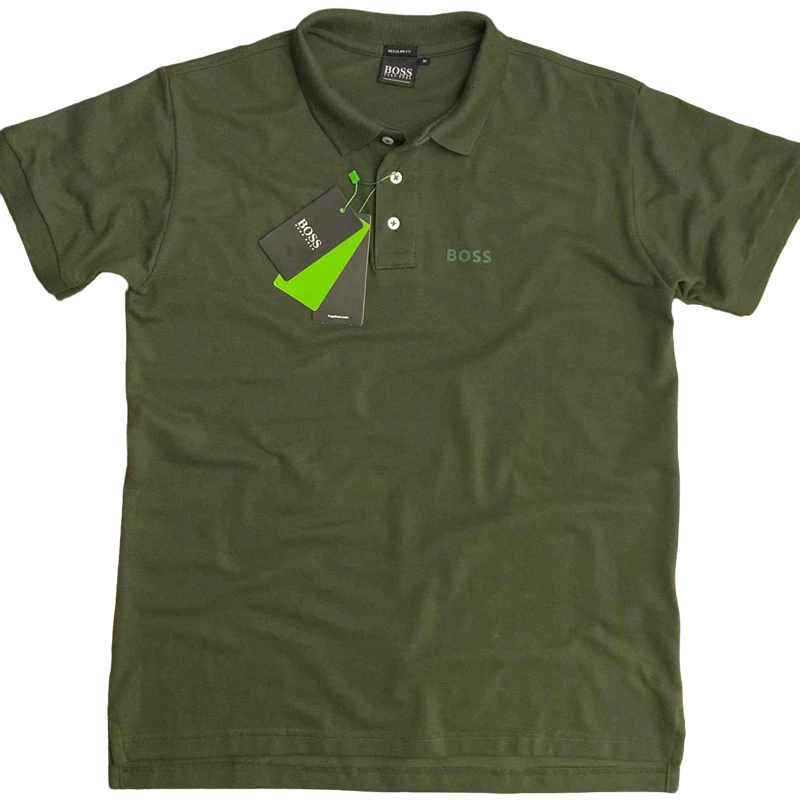 CAMISETA POLO MASCULINA HUGO BOSS MONOCROMÁTICA