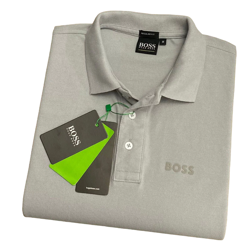 CAMISETA POLO MASCULINA HUGO BOSS MONOCROMÁTICA