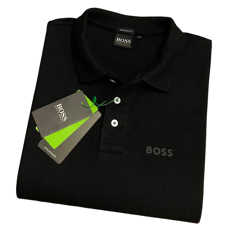 CAMISETA POLO MASCULINA HUGO BOSS MONOCROMÁTICA