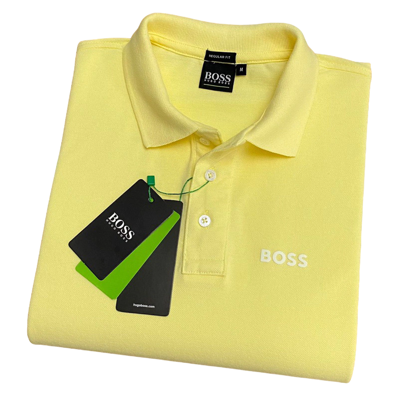 CAMISETA POLO MASCULINA HUGO BOSS MONOCROMÁTICA