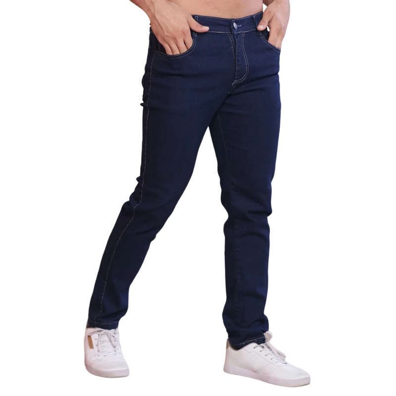 CALÇA JEANS MASCULINA ELASTANO DESFIADO