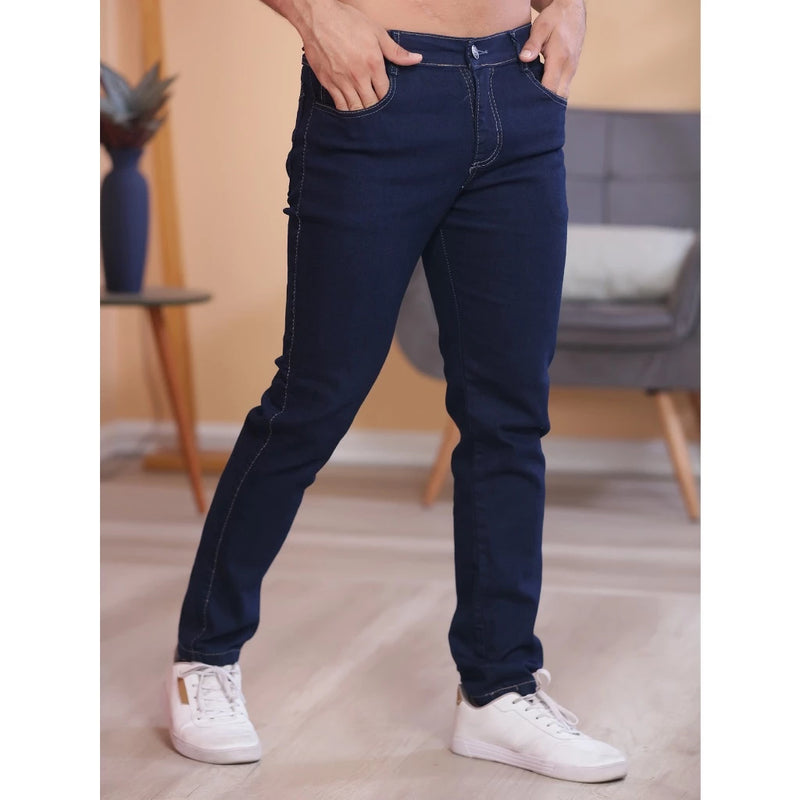 CALÇA JEANS MASCULINA ELASTANO DESFIADO