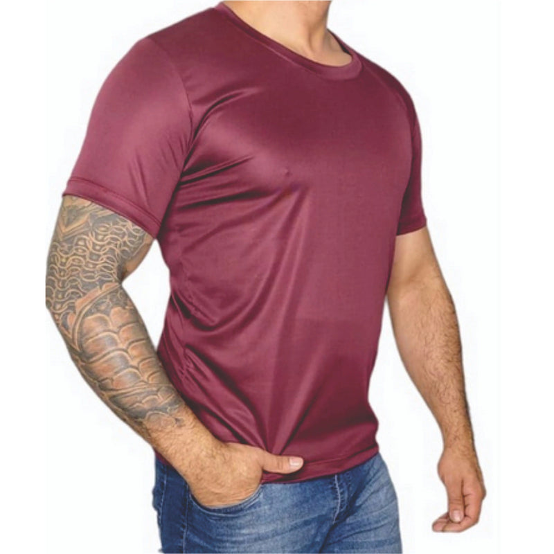 KIT 5 CAMISETAS DRY-FIT MASCULINA LISA