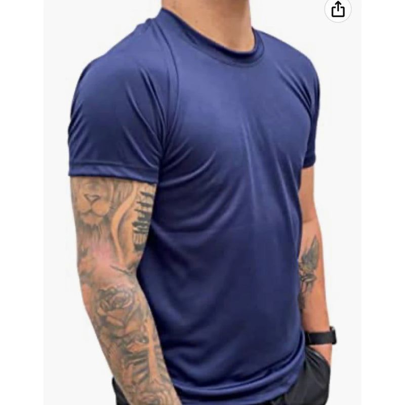 KIT 5 CAMISETAS DRY-FIT MASCULINA LISA