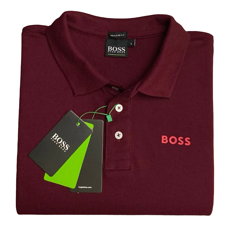 CAMISETA POLO MASCULINA HUGO BOSS MONOCROMÁTICA