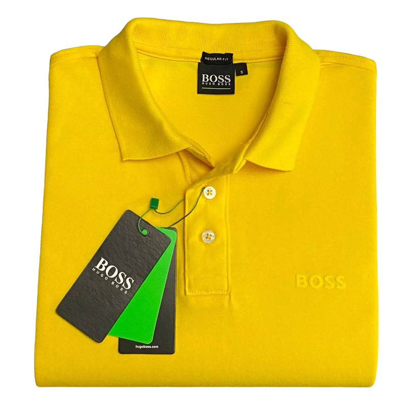 CAMISETA POLO MASCULINA HUGO BOSS MONOCROMÁTICA