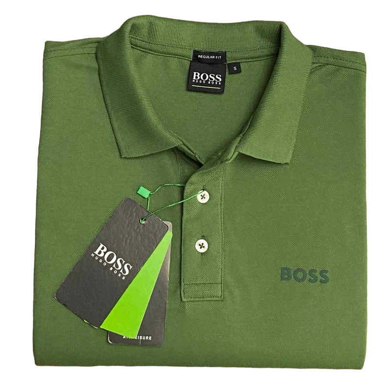 CAMISETA POLO MASCULINA HUGO BOSS MONOCROMÁTICA