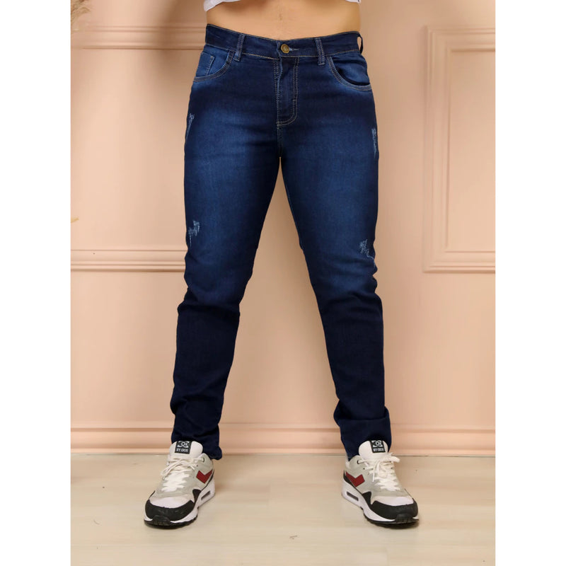 CALÇA JEANS MASCULINA ELASTANO DESFIADO