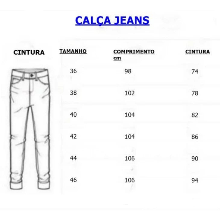 CALÇA JEANS MASCULINA SLIM LYCRA